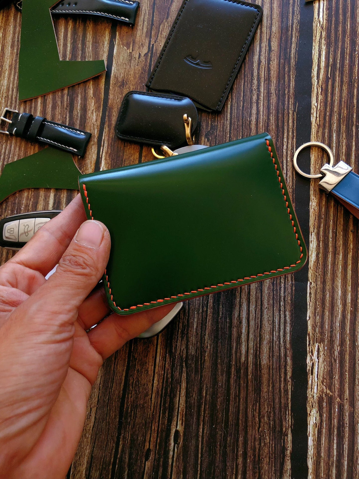 Japanese Shell Cordovan Bifold Card Wallet