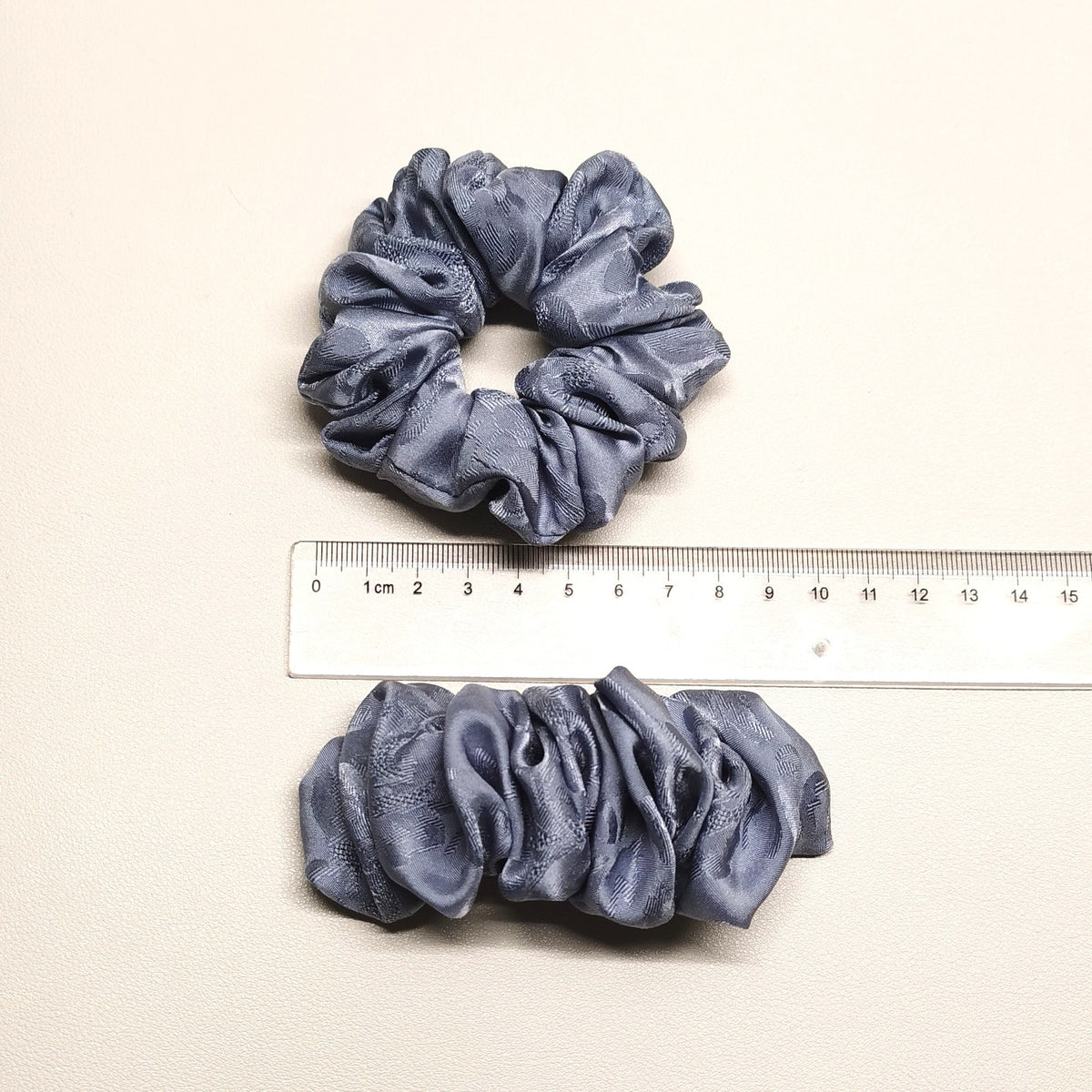 Morandi Blue Silk Caterpillar Hair Clip