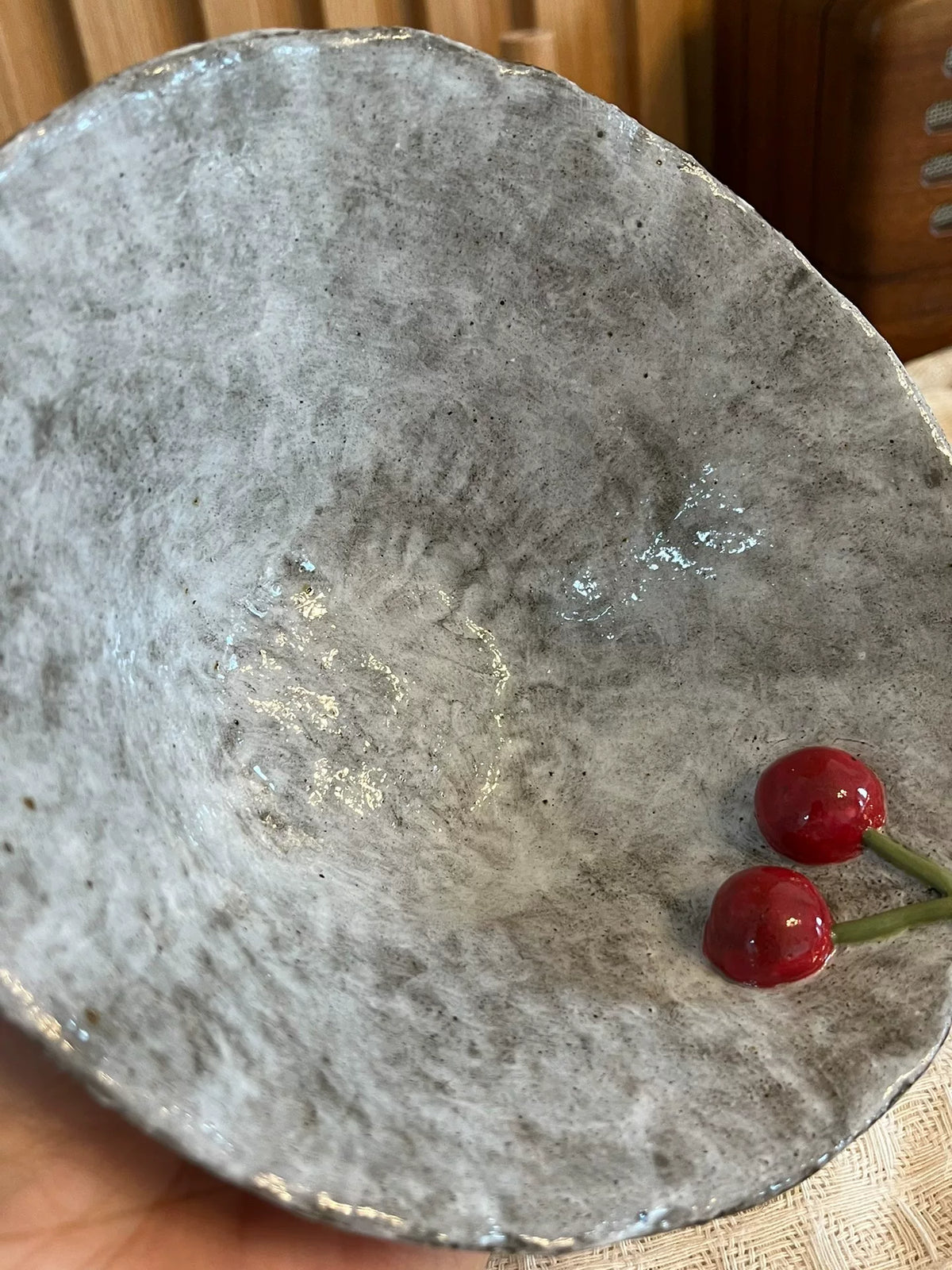 Handmade Ceramic Cherry Bowl 380 ml