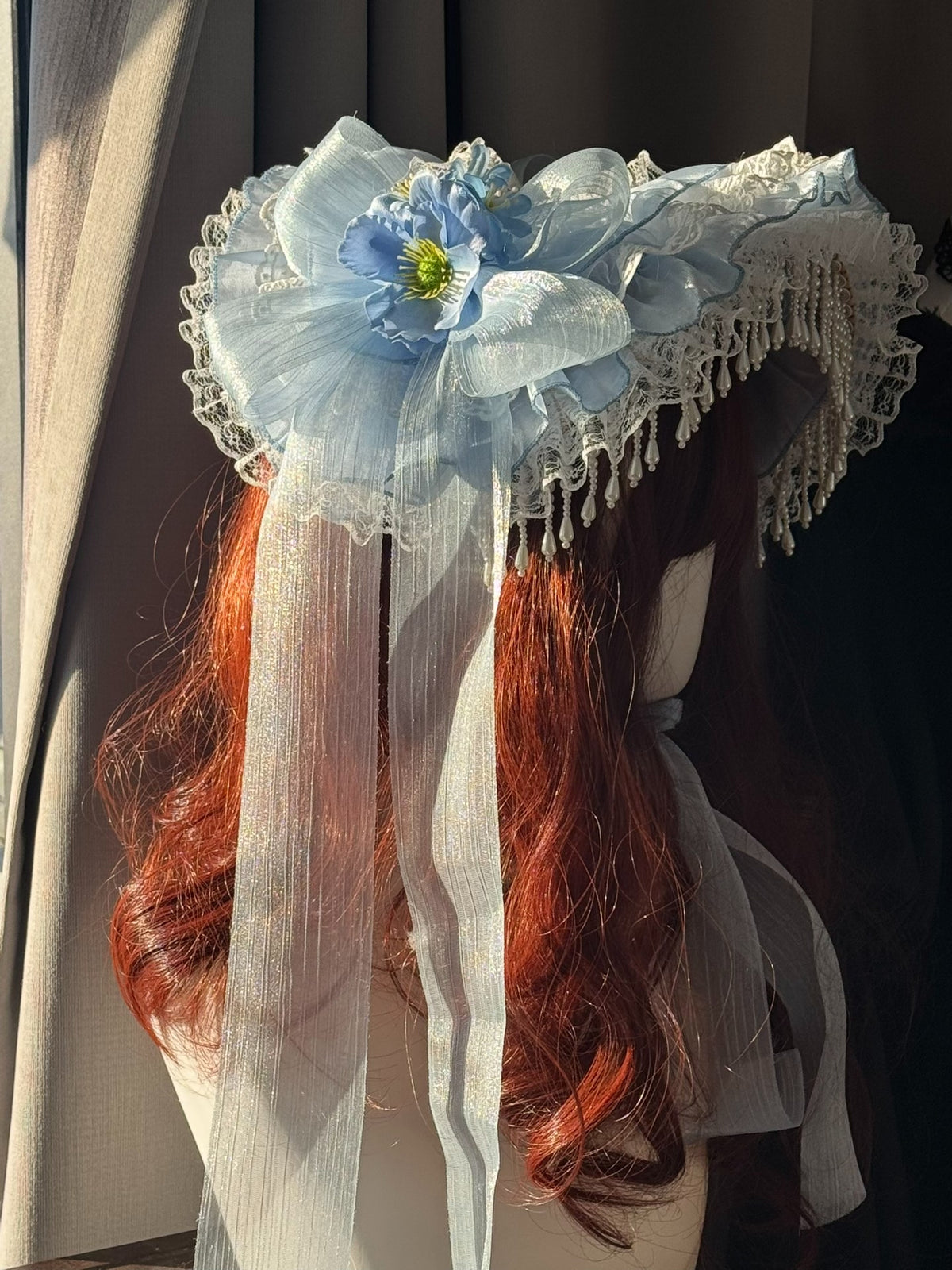 Blue Lace Flower BNT Bonnet