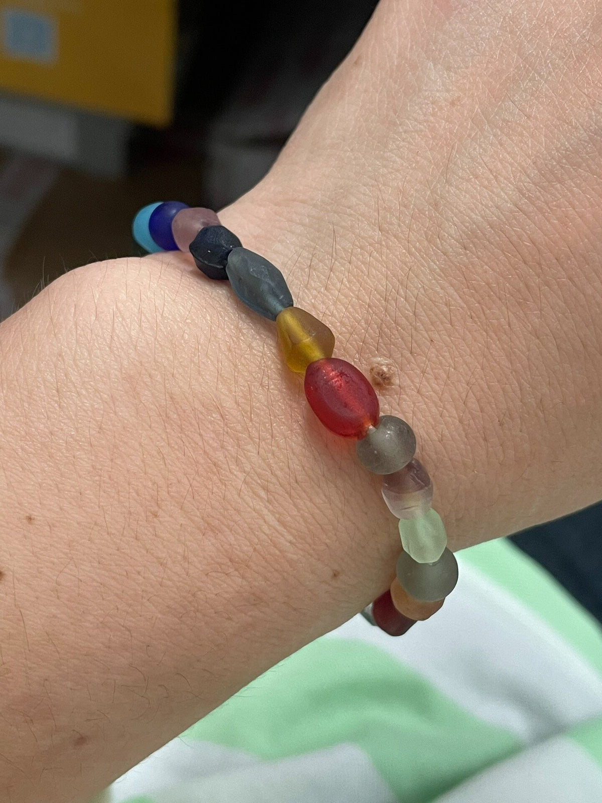 Multicolored Beaded Stretch Bracelet 15 cm