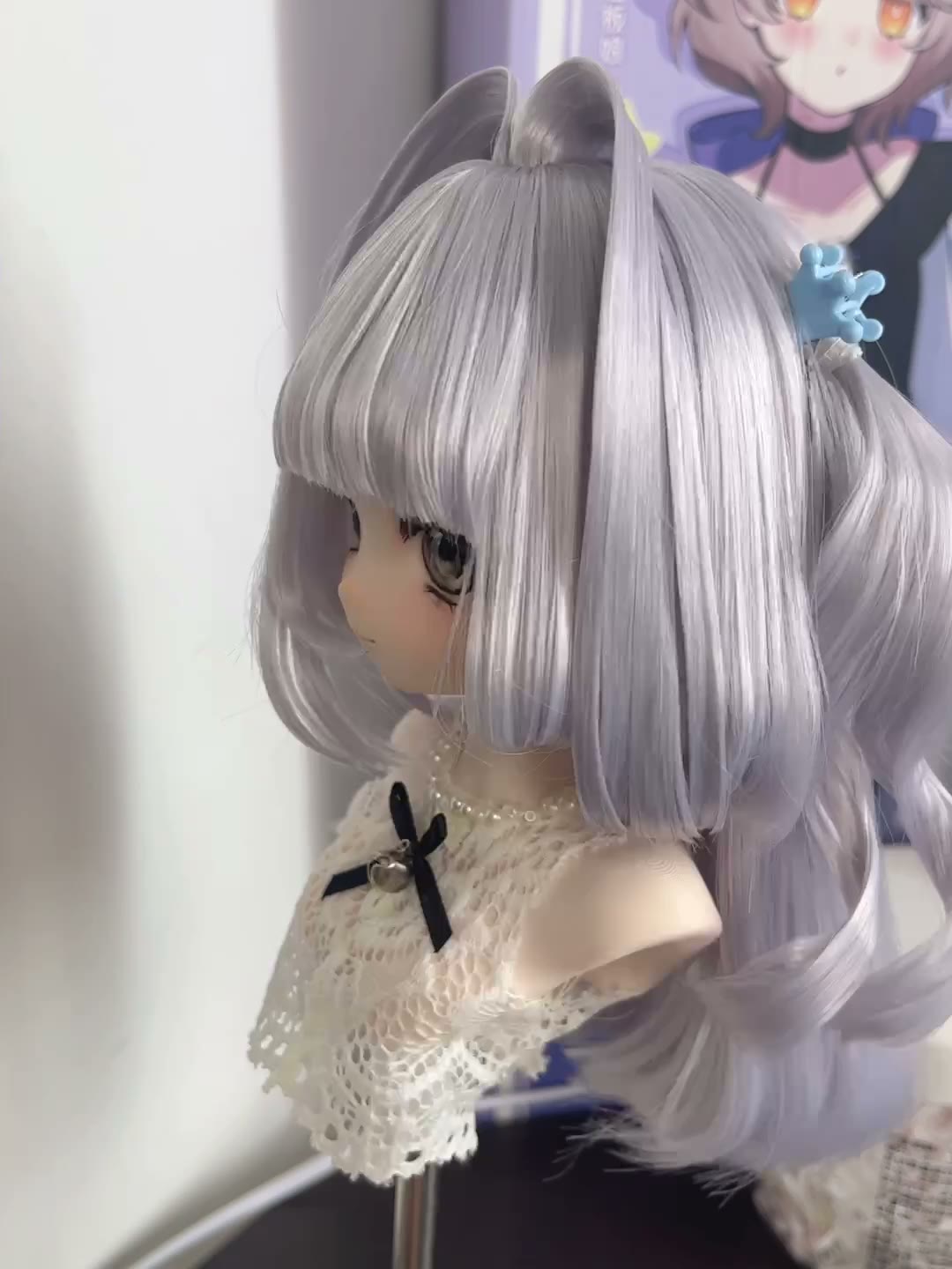 Doll Wig Silver Lavender Anime Style