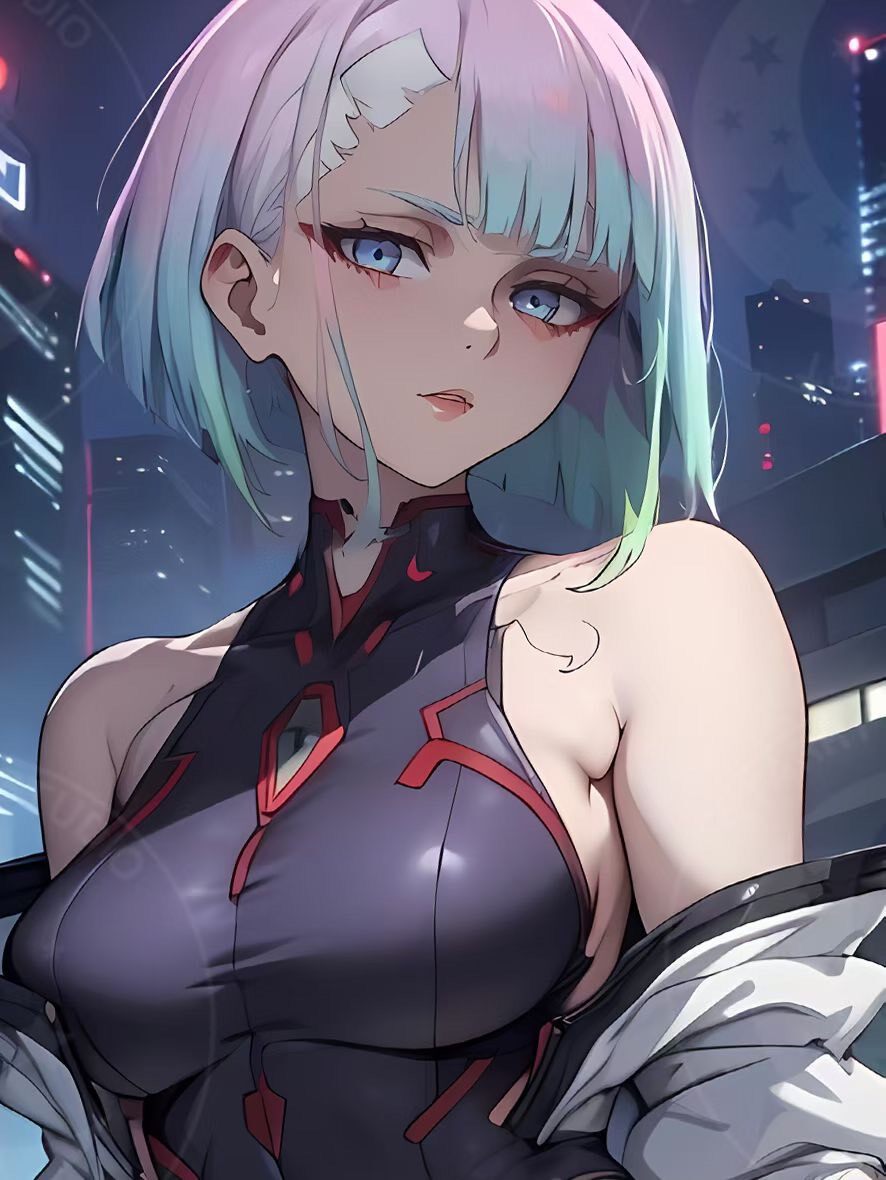 Framed Cyberpunk Lucy Art Print 61x40cm