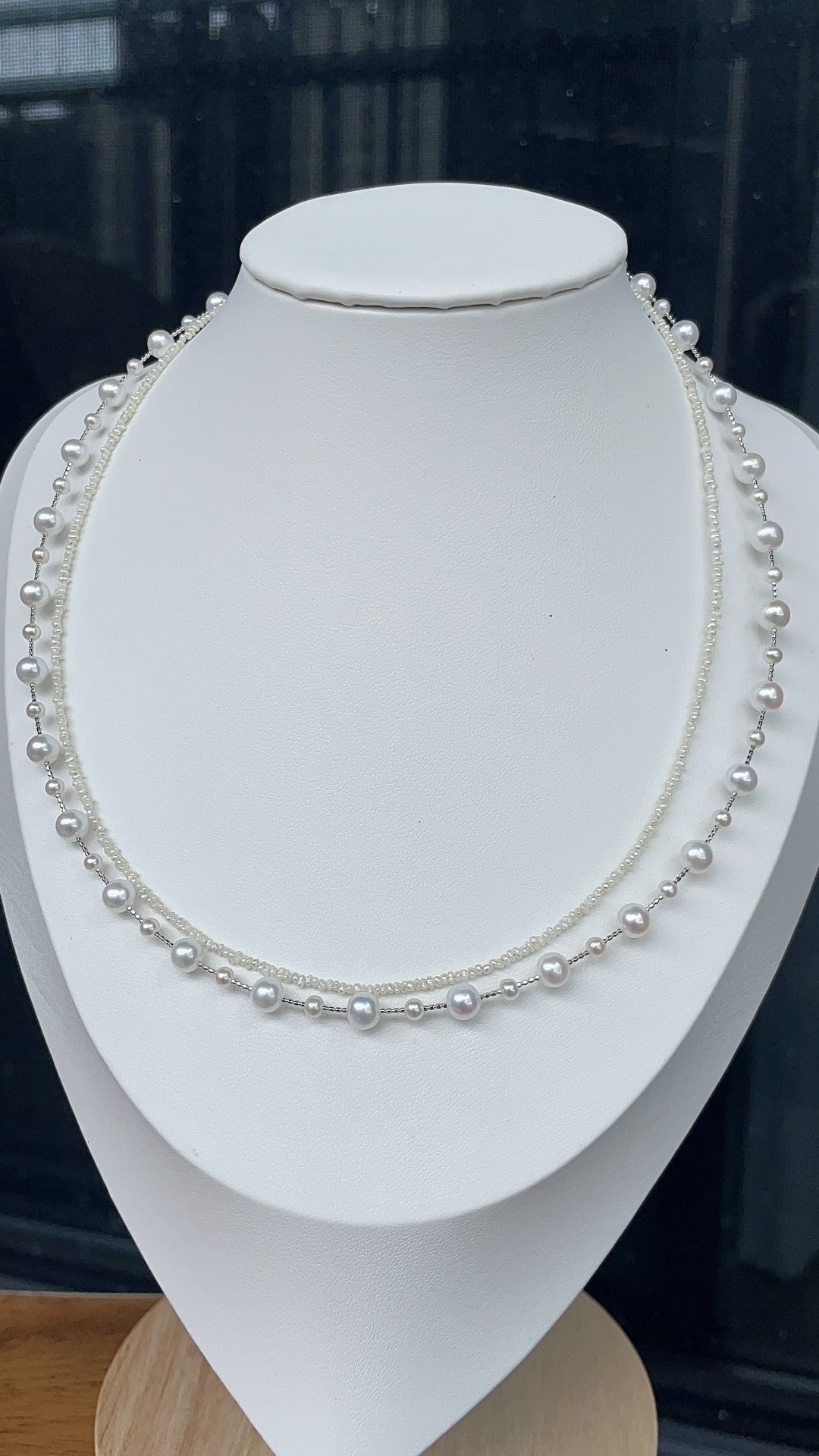 S925 Silber Süßwasserperlenkette