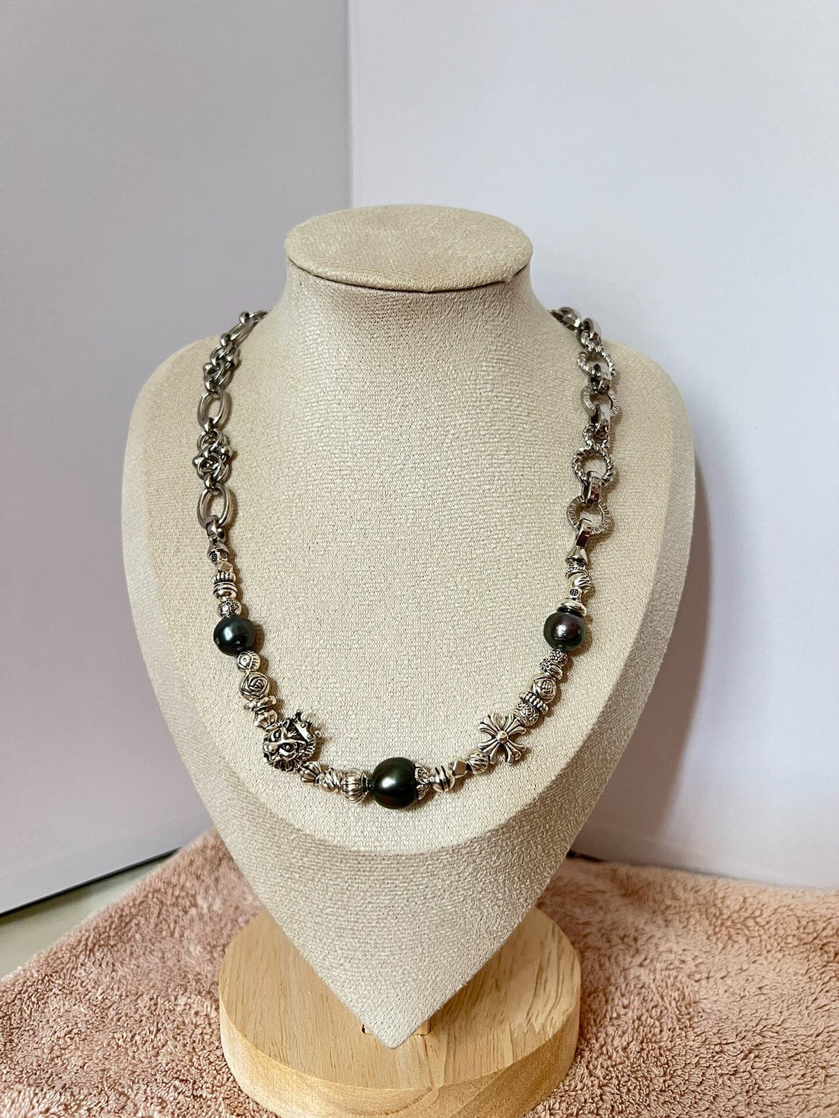 Tahitian Pearl Multi Strand Antique Necklace