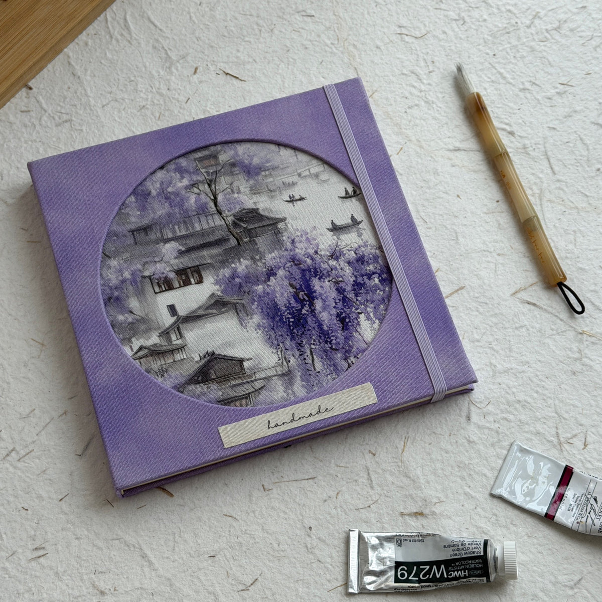 Caderno de Aguarela Artesanal Papel Baohong 300gsm
