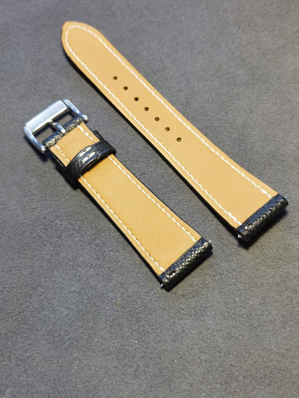22mm 18mm Embossed Leather Watch Strap