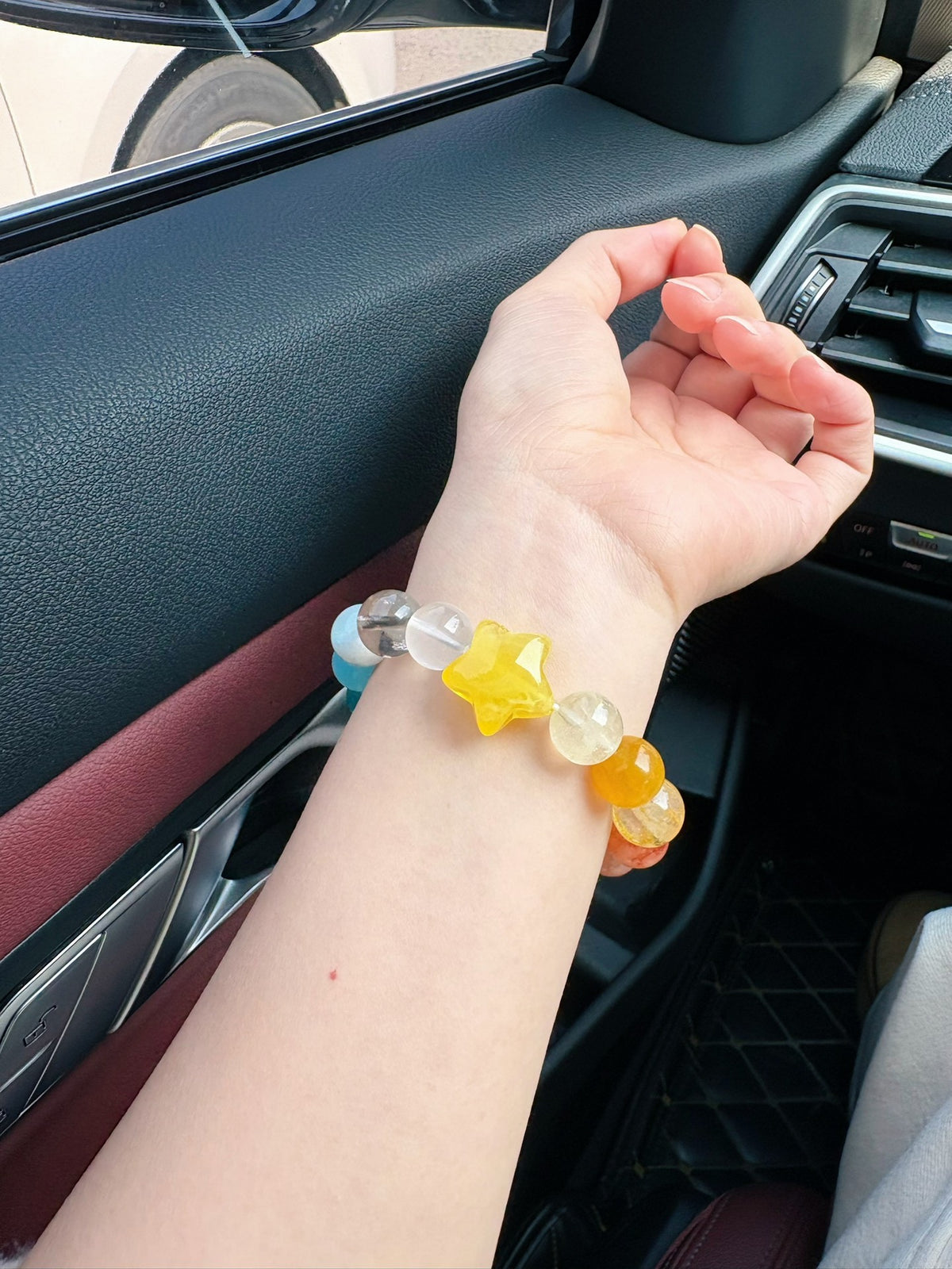 12mm Rainbow Crystal Star Bracelet