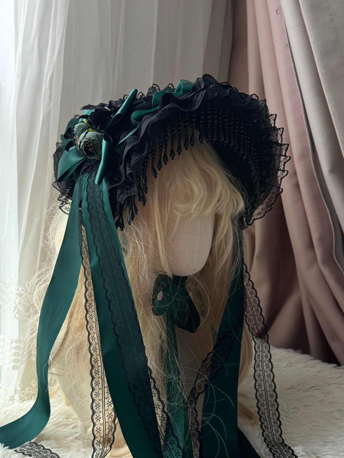 Lolita Peacock Feather Small Hat Hair Accessory