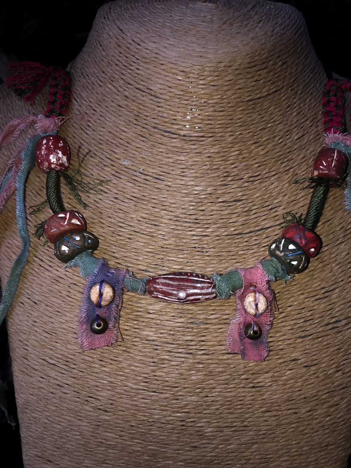 Nepalese Clay Bead Tribal Necklace