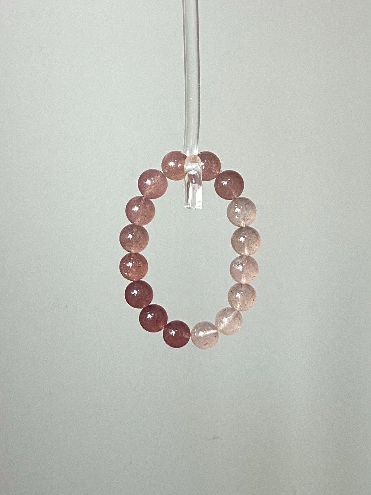 Natural Strawberry Quartz Gradient Bead Bracelet