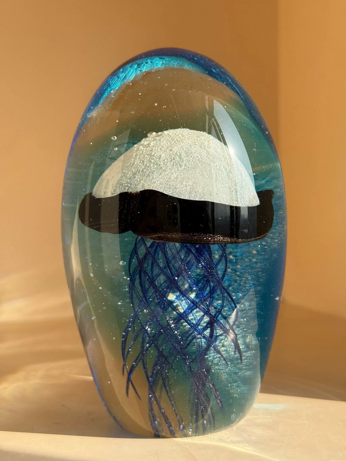 Figurinhas de Vidro Azul Vintage: Peixe, Bola, Rato e Pera