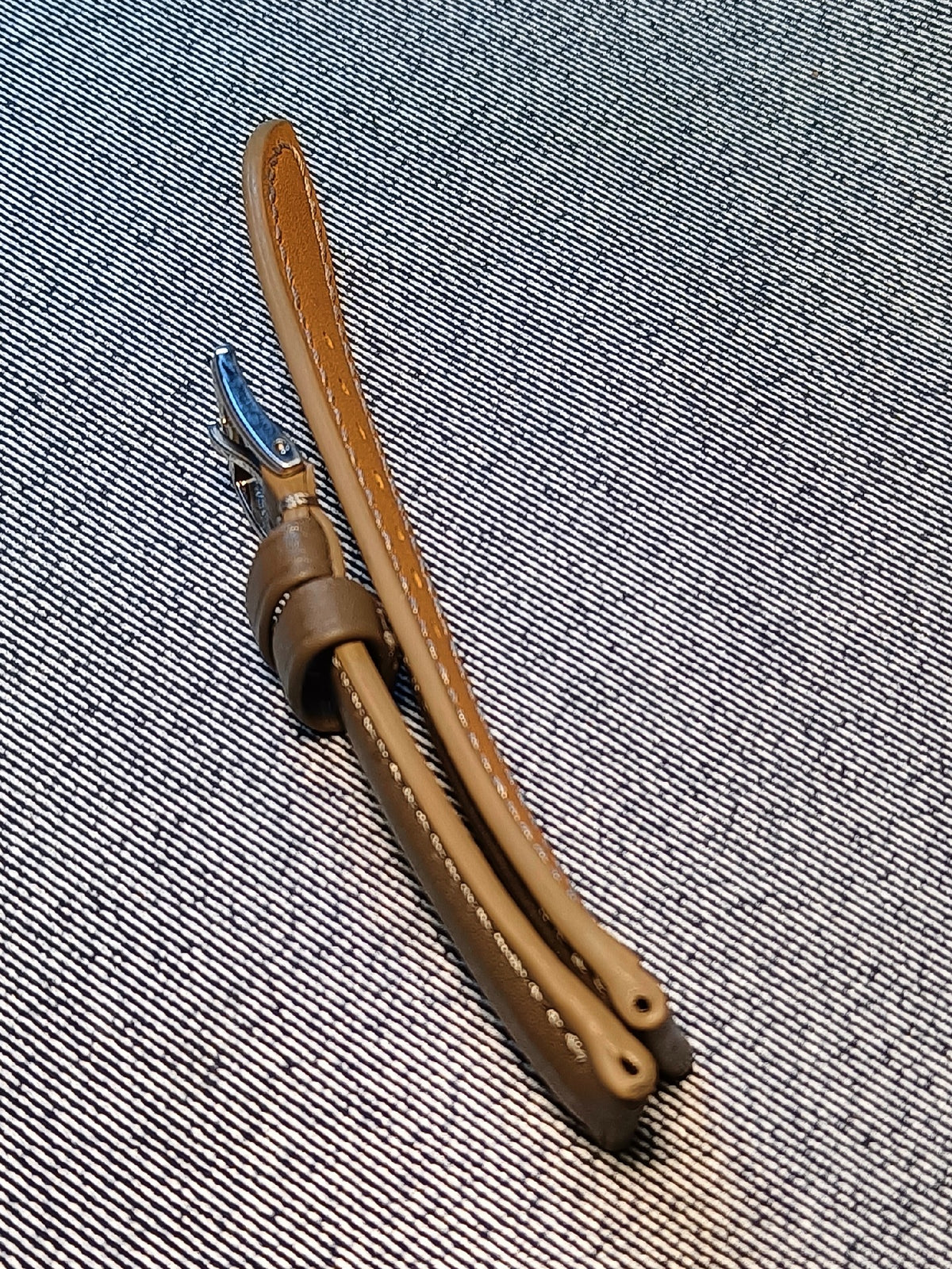 Handcrafted Swift Leather Watch Strap Elephant Grey