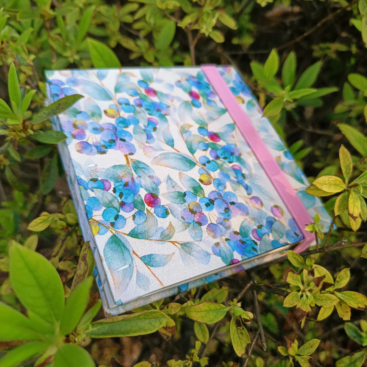 Caderno de Aquarela em Algodão Feito à Mão 12cm Quadrado