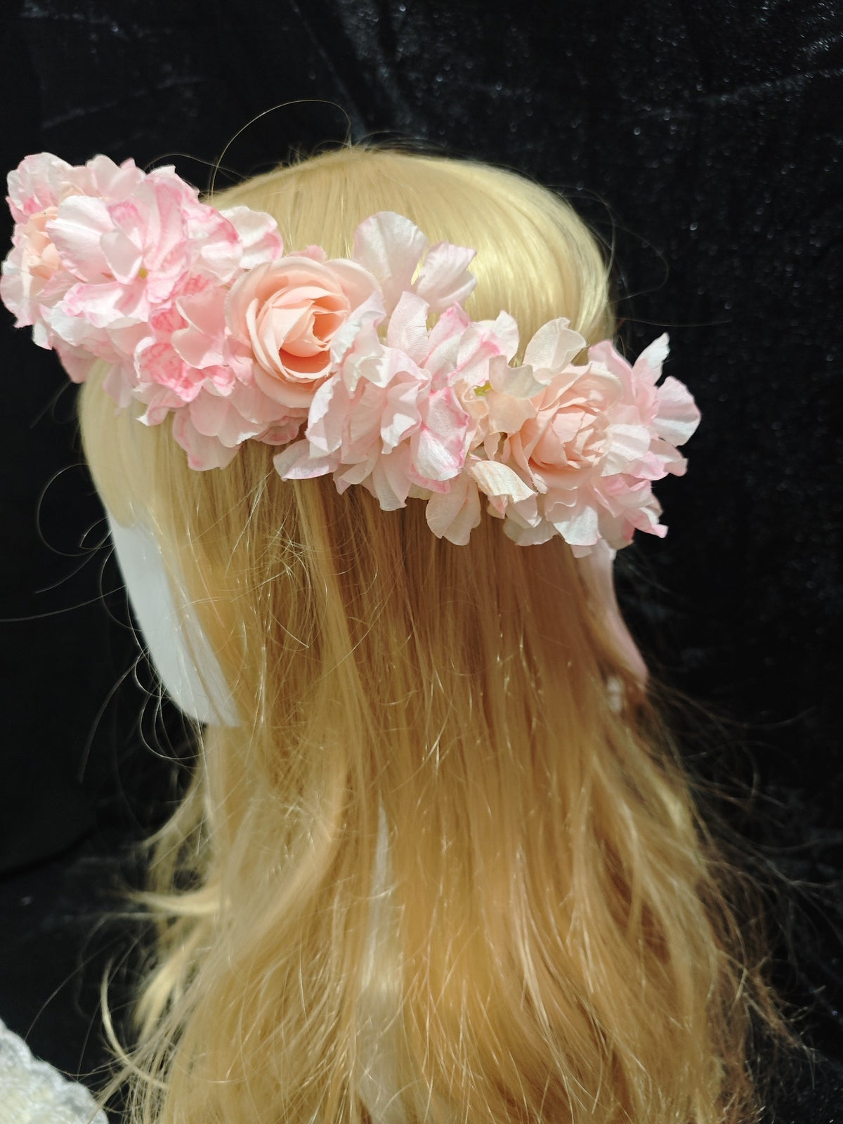 Pink Hydrangea Rose Lolita Floral Crown