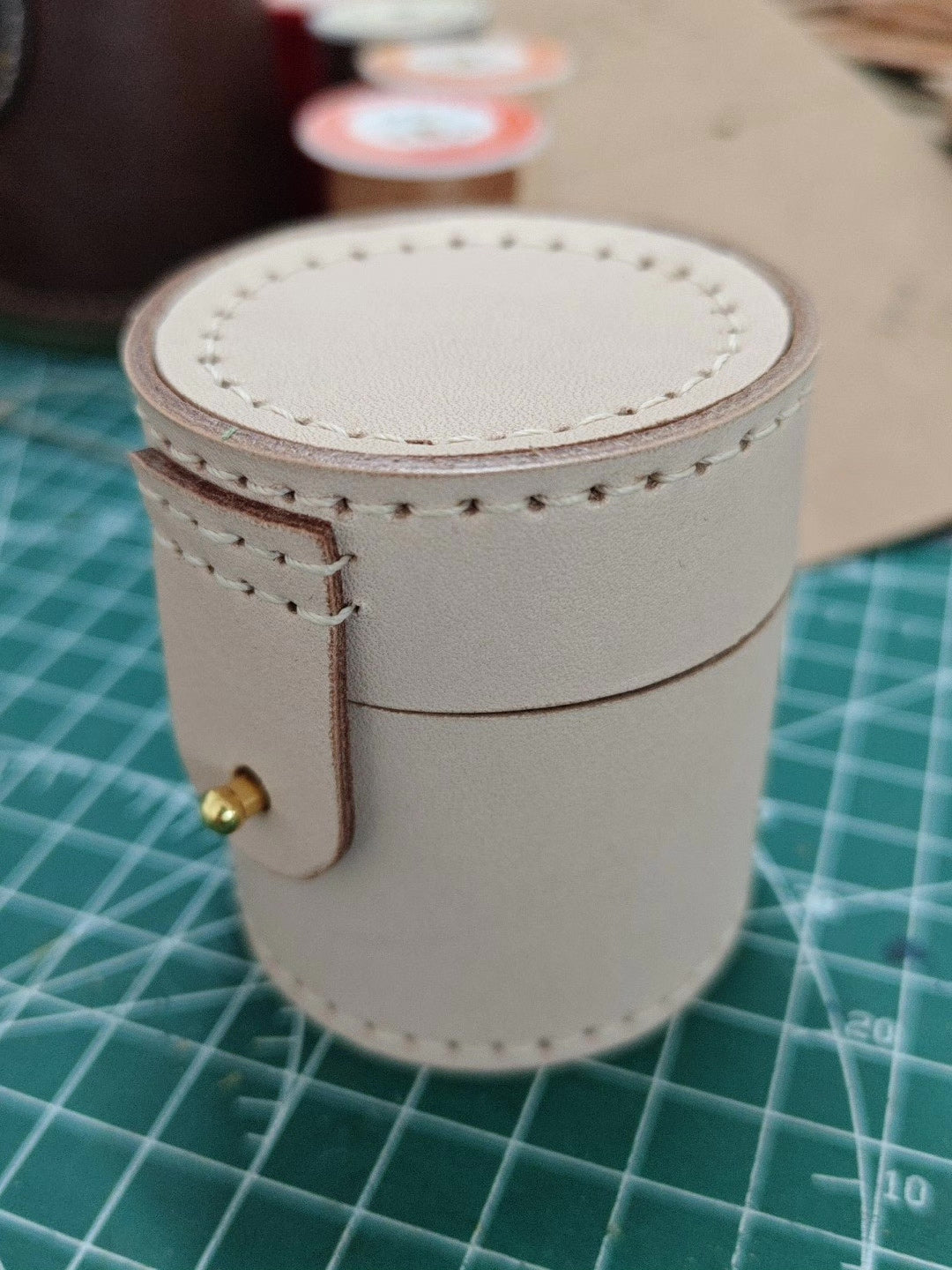Handcrafted Leather Storage Box for Jewelry