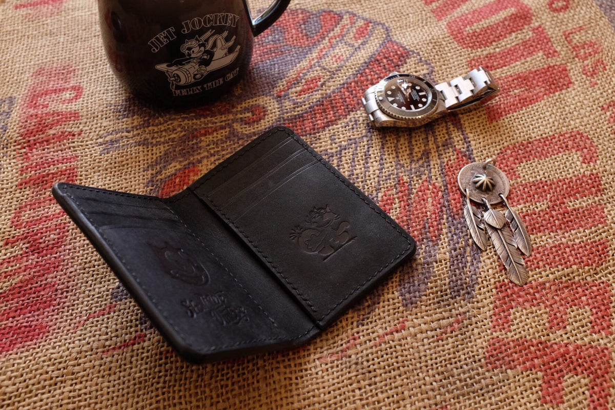Handcrafted Leather Wallet with Silver Stud