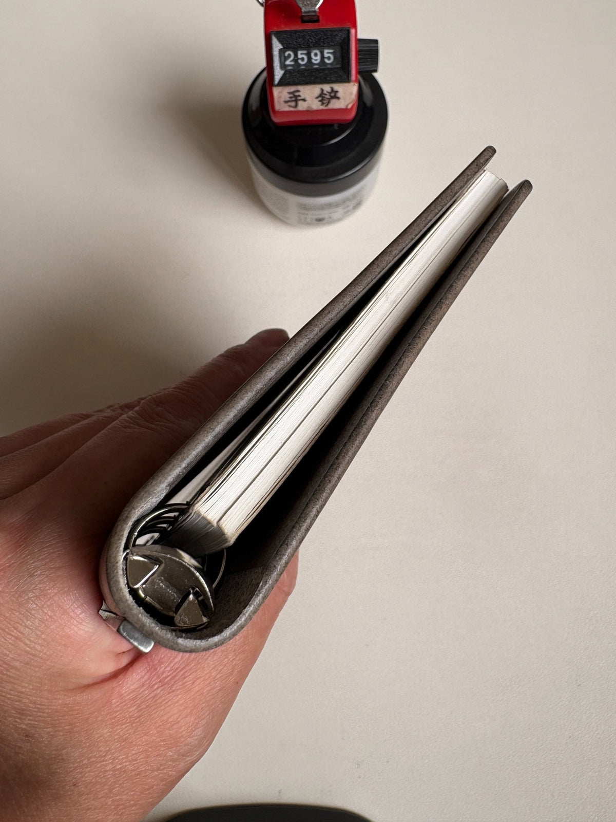 A6 Leather Loose Leaf Binder Six Ring