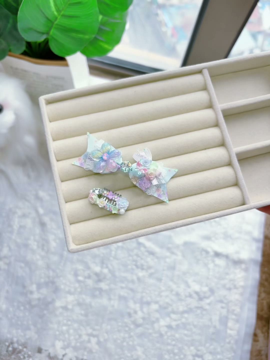 Rainbow Handmade Pet Hair Accessories Set
