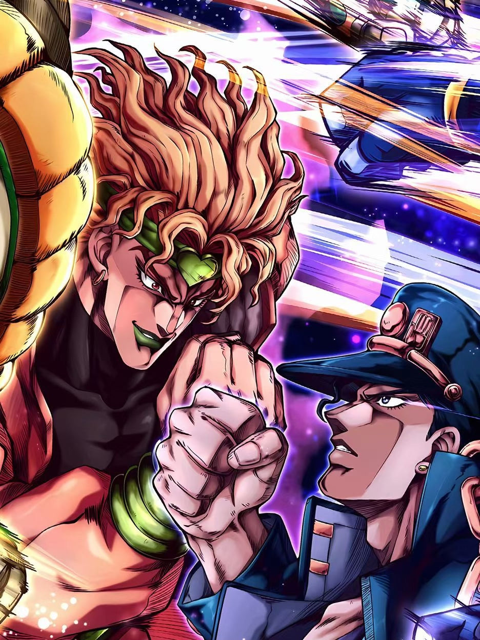 Framed JoJo Art Print Jotaro vs Dio