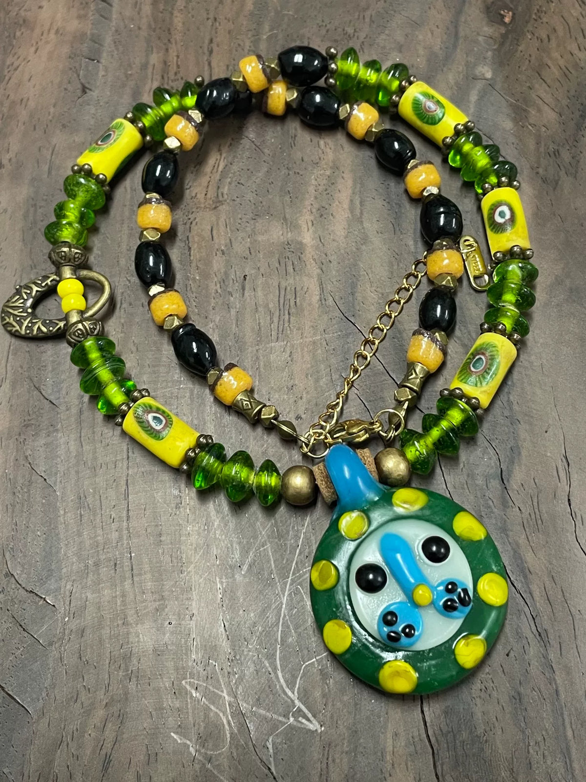 Fenicische Leeuw - Glazen Kralketting