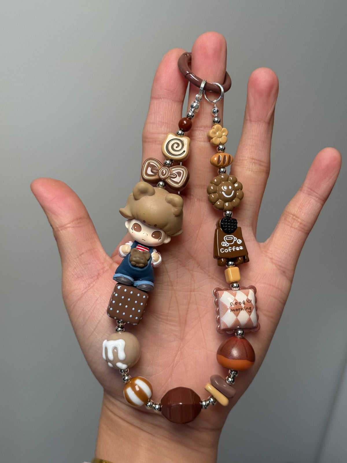 Dimoo Bear Dad Modified Phone Chain Charm