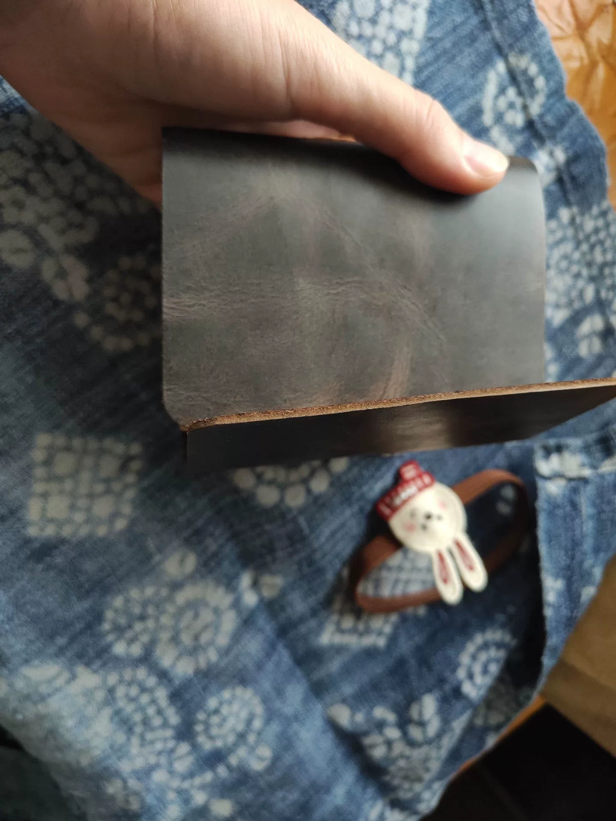 Handgefertigtes Leder-Taschennotizbuch