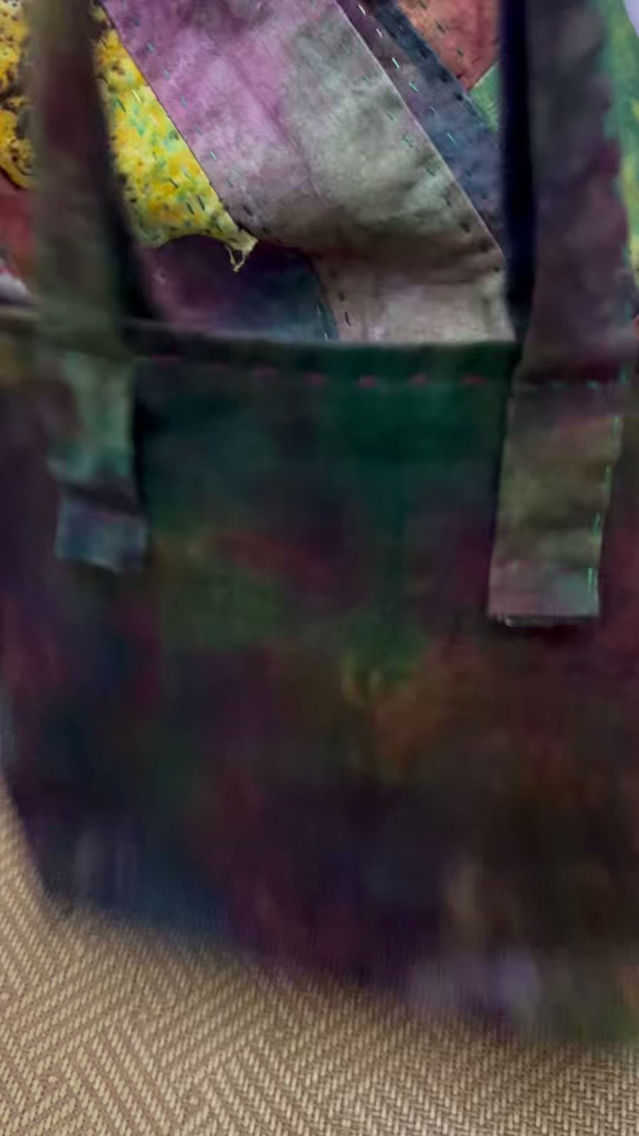 Handwoven Plant-Dyed Double-Layer Tote Bag