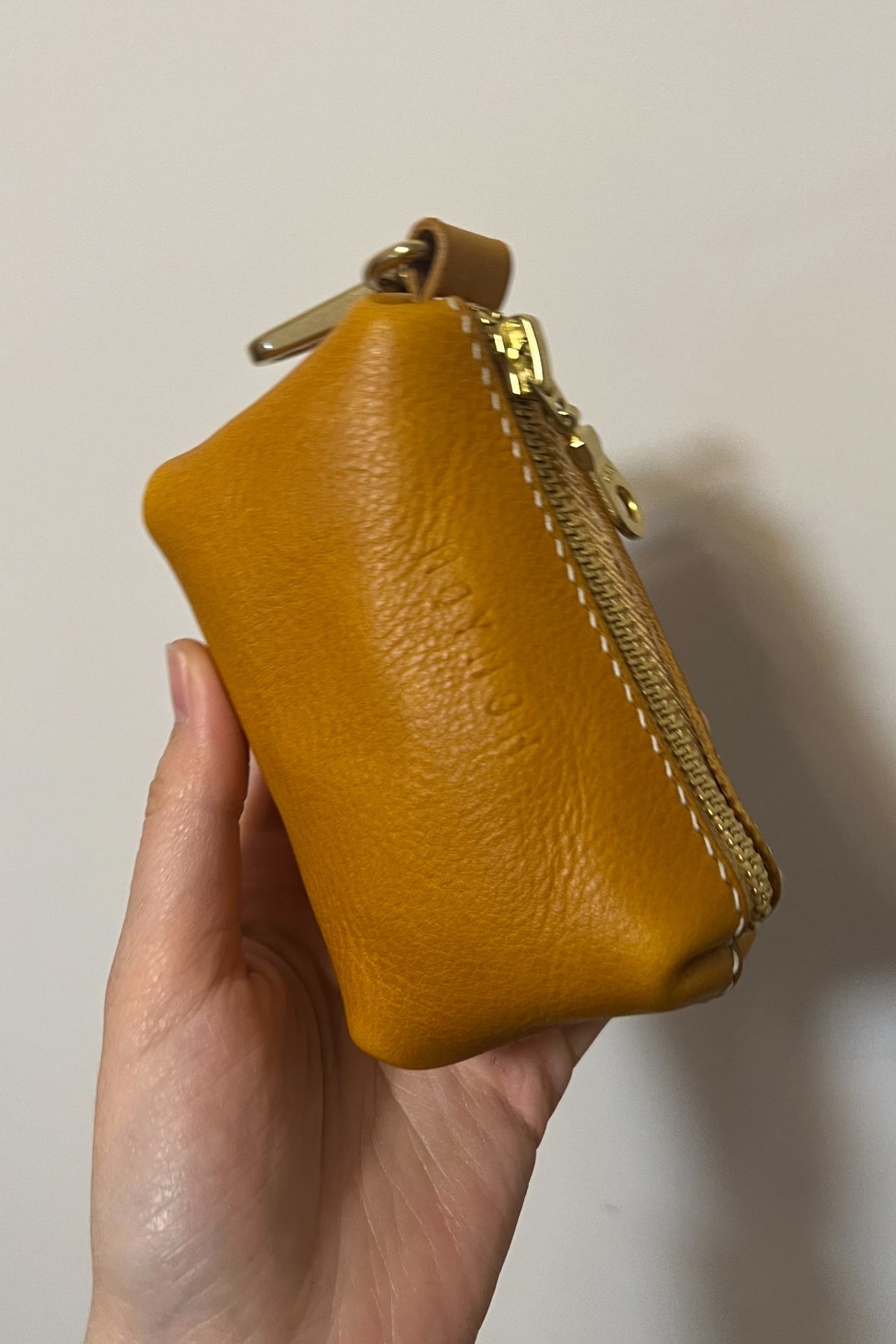 Handheld Walnut Pouch Leather Carry Bag