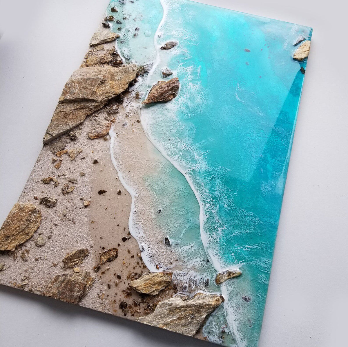 Handmade Resin Ocean Wave Wall Art