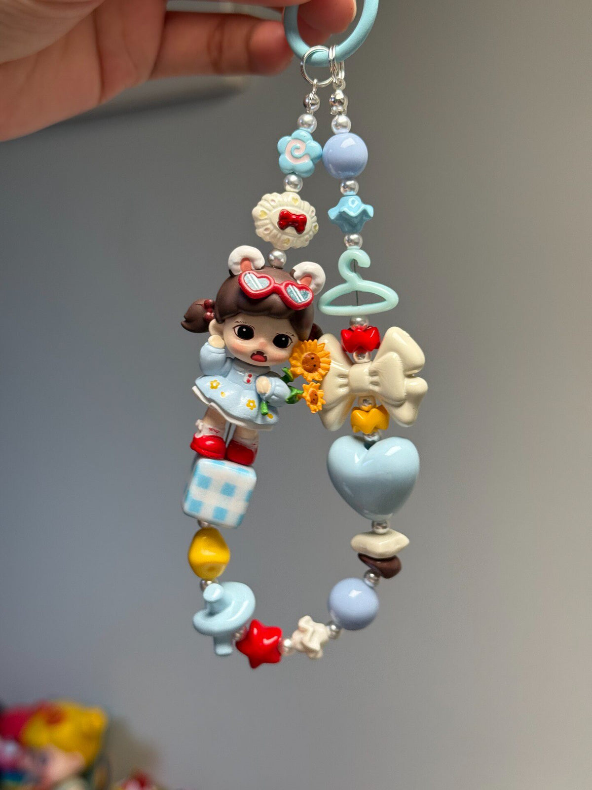 Handcrafted Beaded Phone Strap Bag Charm Keychain