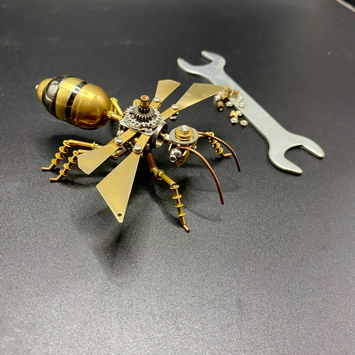 Steampunk Flying Ant Brass Metal Sculpture