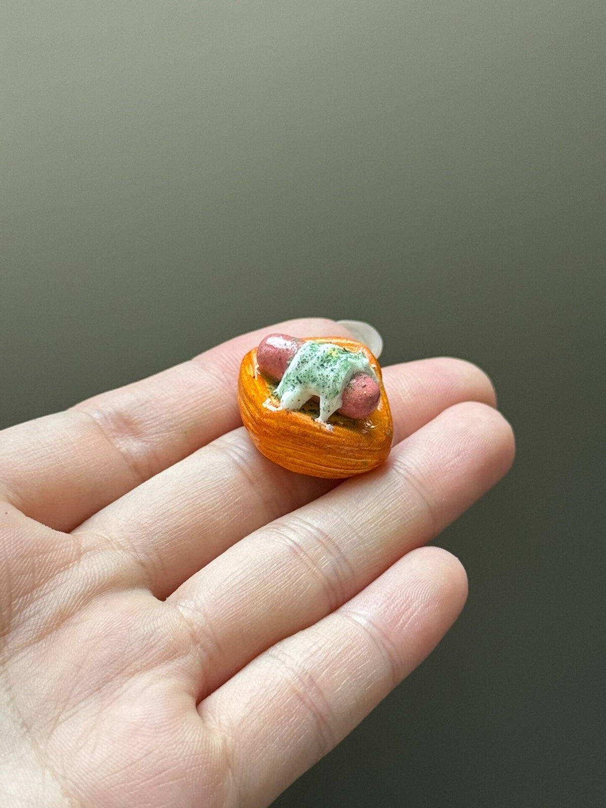 Miniature Clay Sausage Bread 2cm