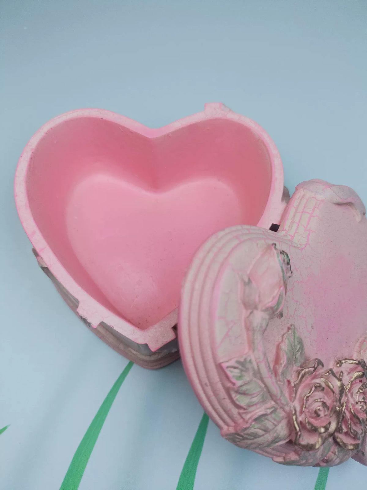 Pastelroze Hart Keepsake Box Vorm