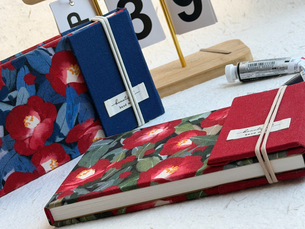 Handmade Camellia Watercolor Notebook 300gsm