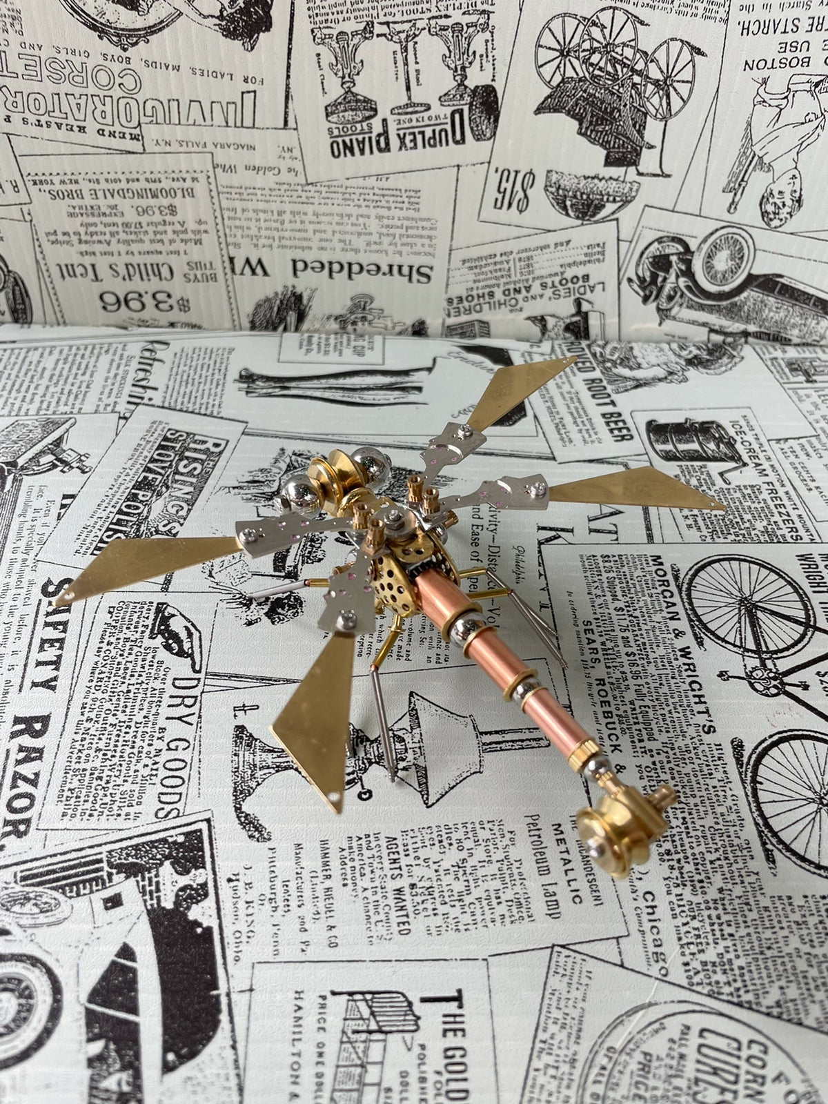 Modello Meccanico Steampunk in Ottone