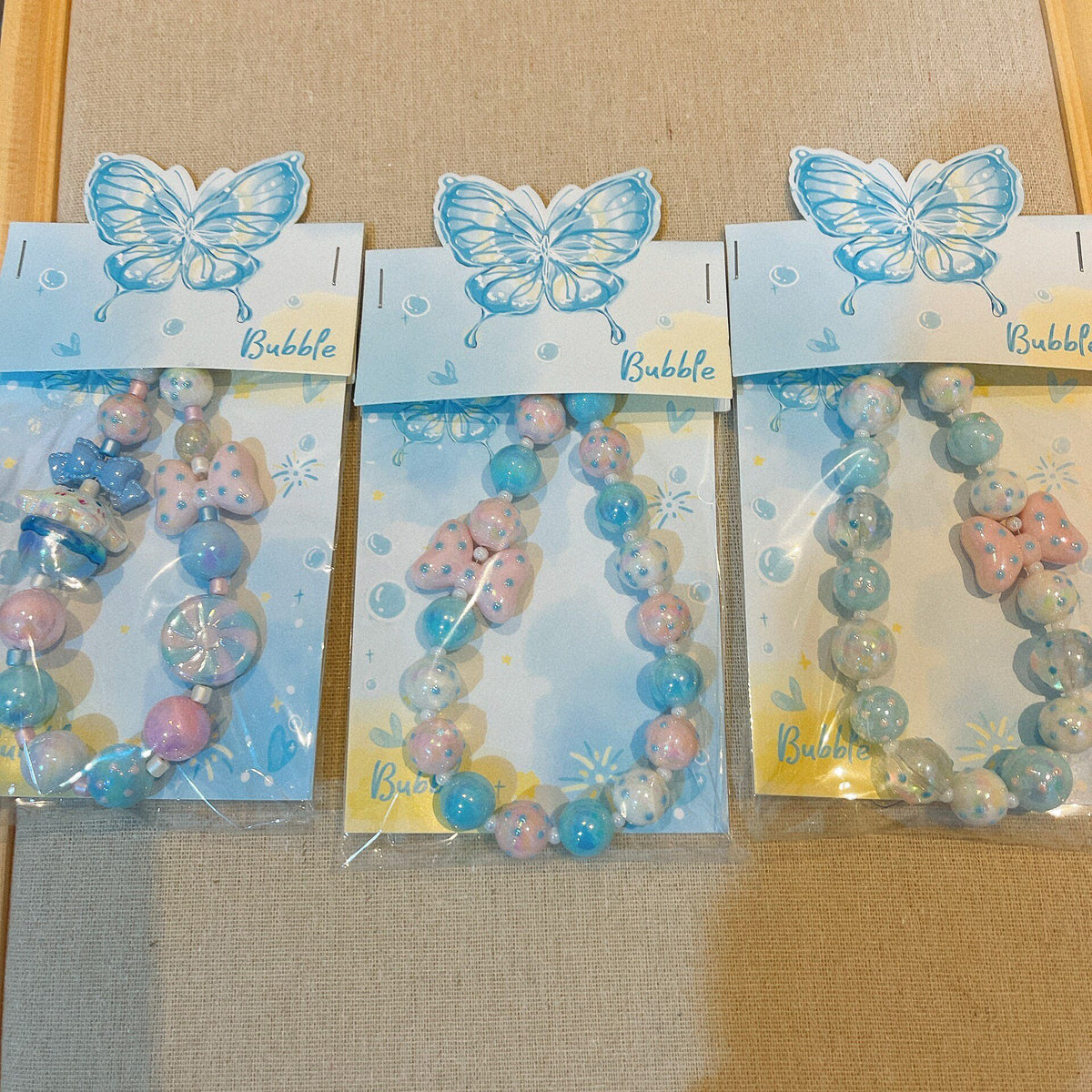 Bubble Handmade Beaded Phone Chain Pastel