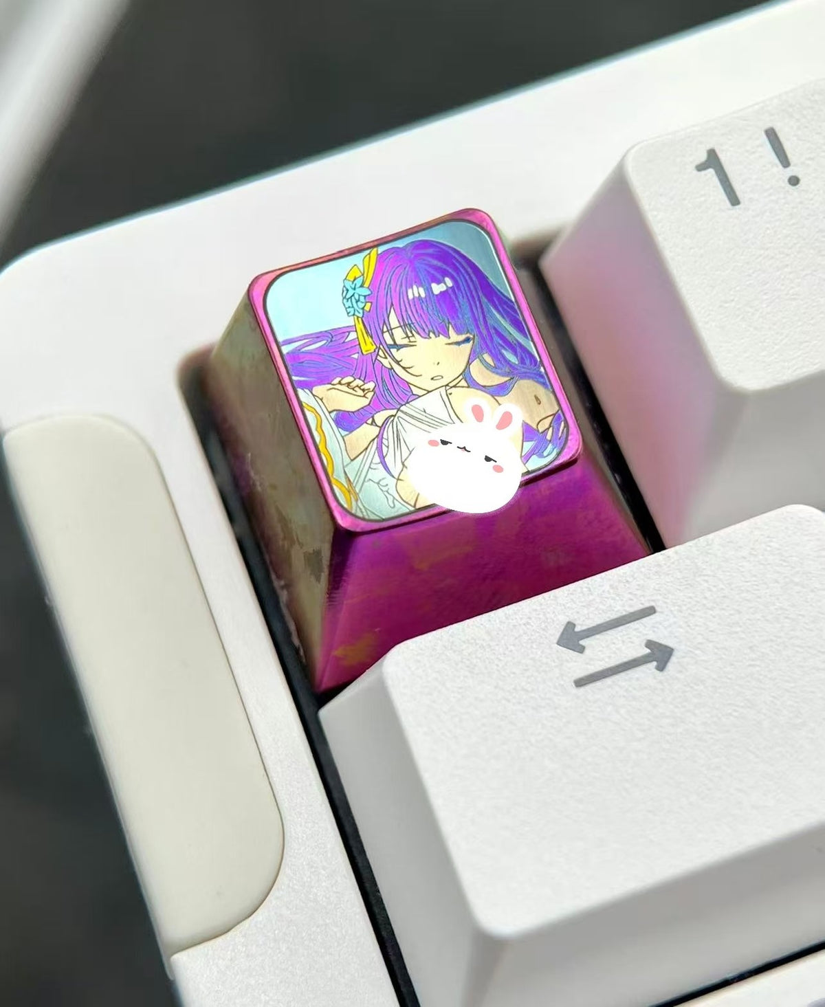 Genshin Raiden Shogun Titanium Alloy 1u Keycap