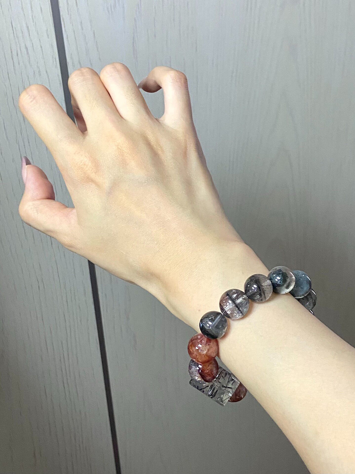 Natural Crystal Beaded Bracelet Mixed Quartz