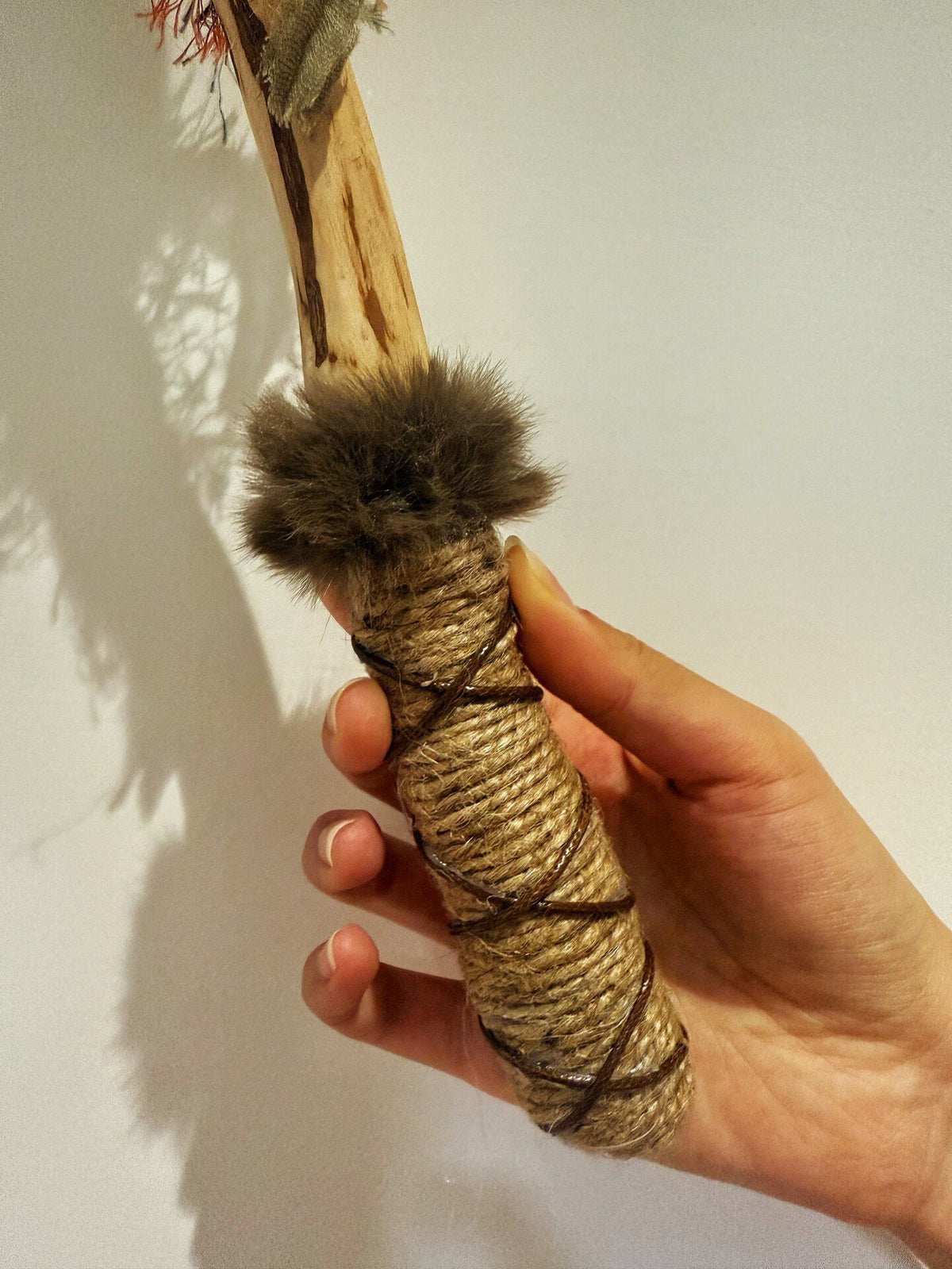 Shamanic Drum 25cm Yellow Cowhide Antler