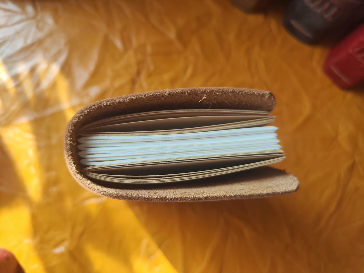 Leather Journal with Exposed Binding