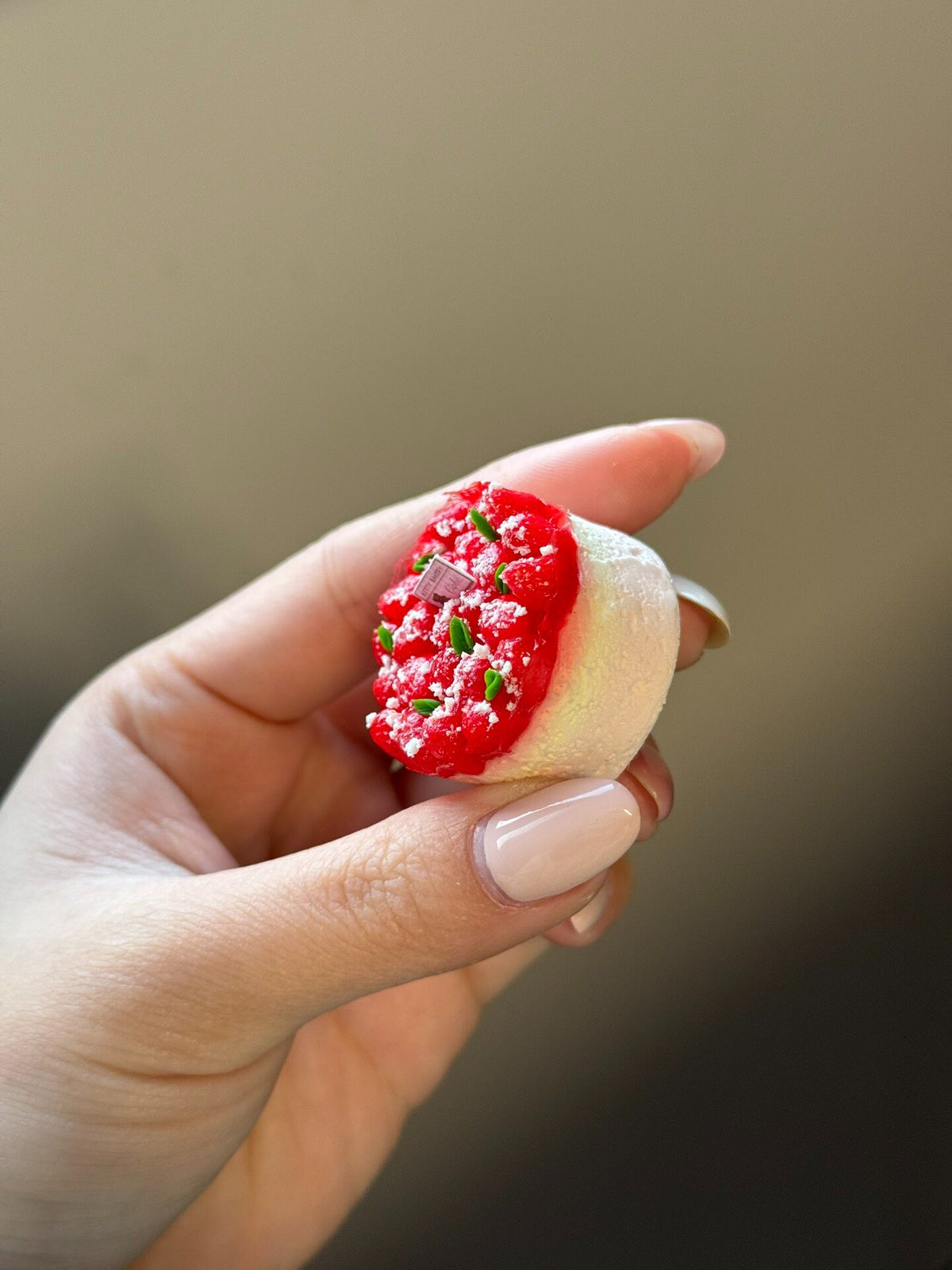 Miniature Clay Strawberry Cake 3cm