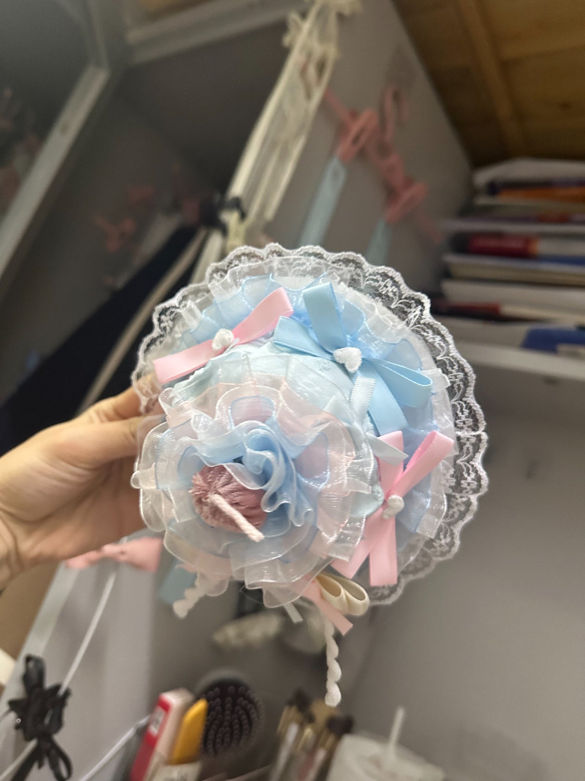 Lolita Style Organza Floral Headdress