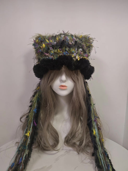 Forest Cat Ear Hat - Soft Yarn, 52-58cm Fit