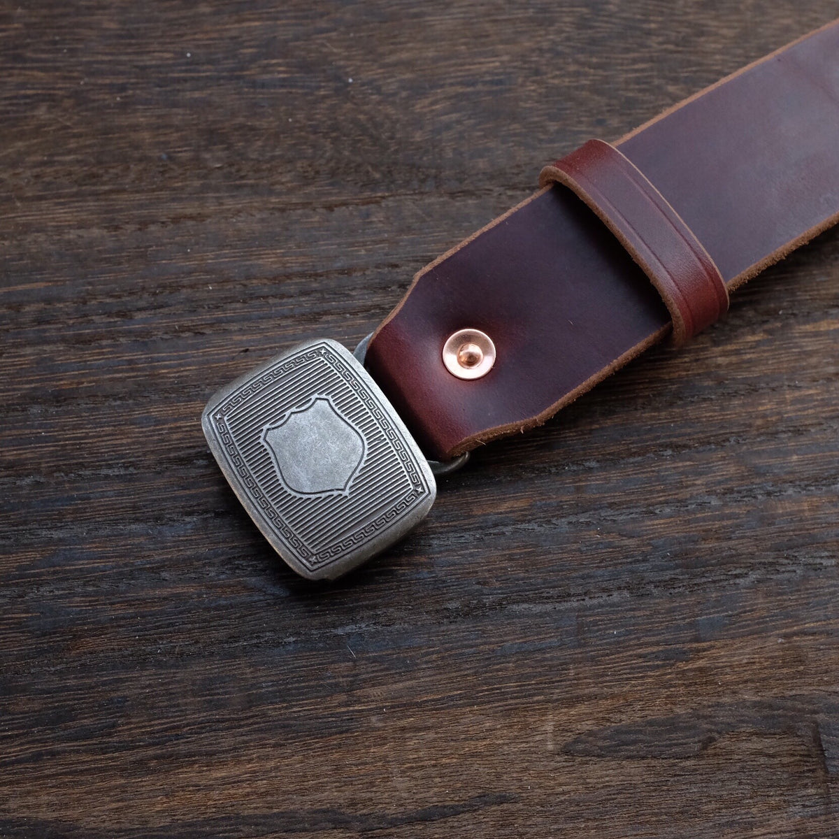 Horween Leather Hinge Buckle Belt