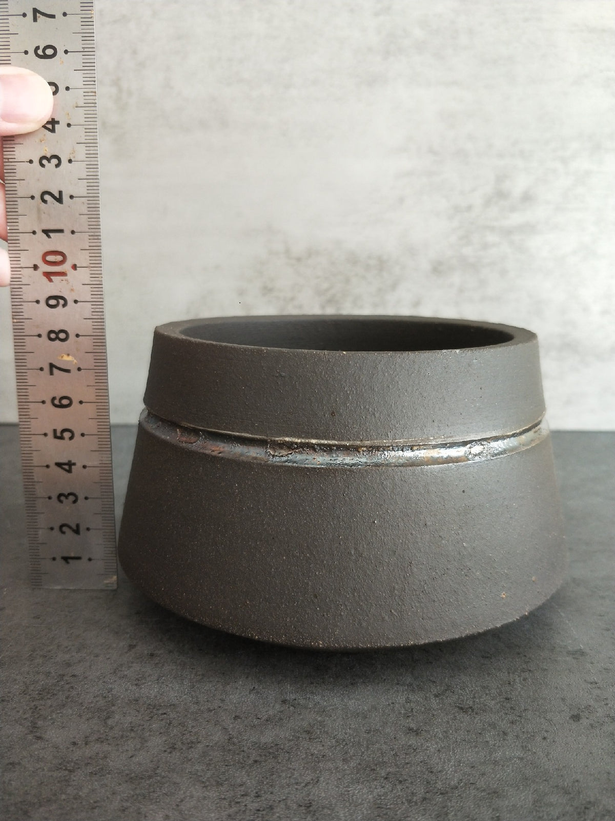 Unglazed Stoneware Vessel Charcoal Grey