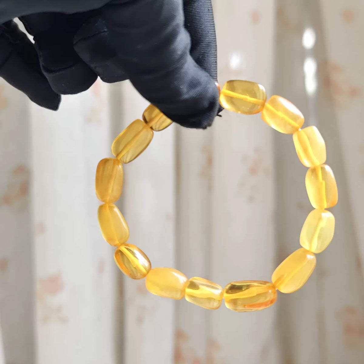 Natural Amber Honey Wax Irregular Bracelet 10.23g