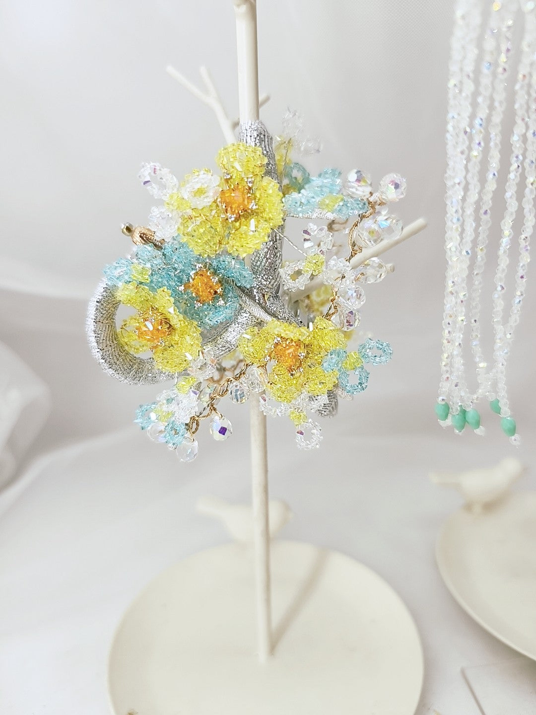 Crystal Flower Hair Clip Set