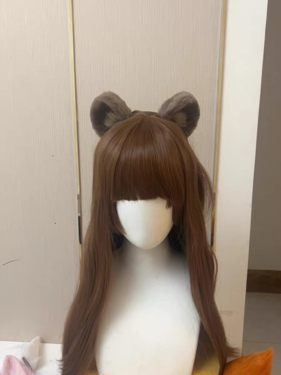 Accessoires de cheveux oreilles d'ours en peluche