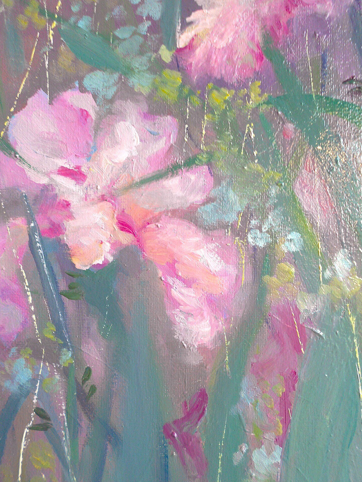 Iris Flower Hand Painted Oil Painting 40x50cm